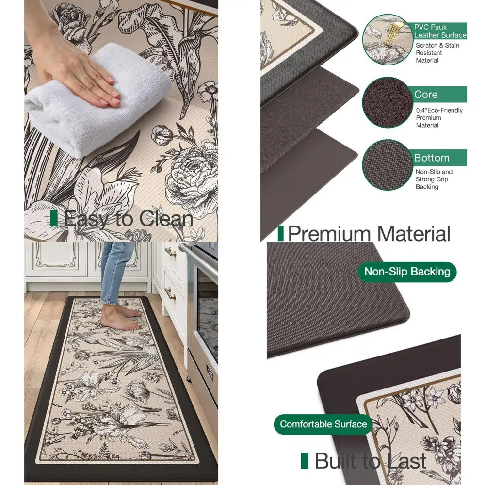 Cushioned Kitchen Mat for Anti-Fatigue, Soft Waterproof Runner, Stain-Resistant PVC Rug, 24x87
Cushioned Kitchen Mat for Anti-Fatigue, Soft Waterproof Runner, Stain-Resistant PVC Rug, 24x87