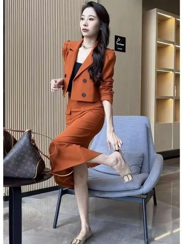 Rokid Korean Sle Women's Faion Suit Coat And Skirt Set Double Breasted Slim Fit Bodycon Dr Two Piece Outfit Set
Rokid Korean Sle Women's Faion Suit Coat And Skirt Set Double Breasted Slim Fit Bodycon Dr Two Piece Outfit Set