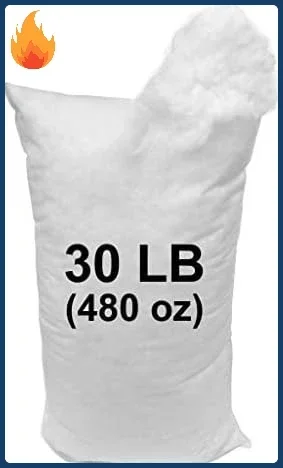 HOMETEX (Not Made in China) Pillow Stuffing 30 LB Bag 100% High-Loft Polyester Stuffing Fiber Fill
HOMETEX (Not Made in China) Pillow Stuffing 30 LB Bag 100% High-Loft Polyester Stuffing Fiber Fill