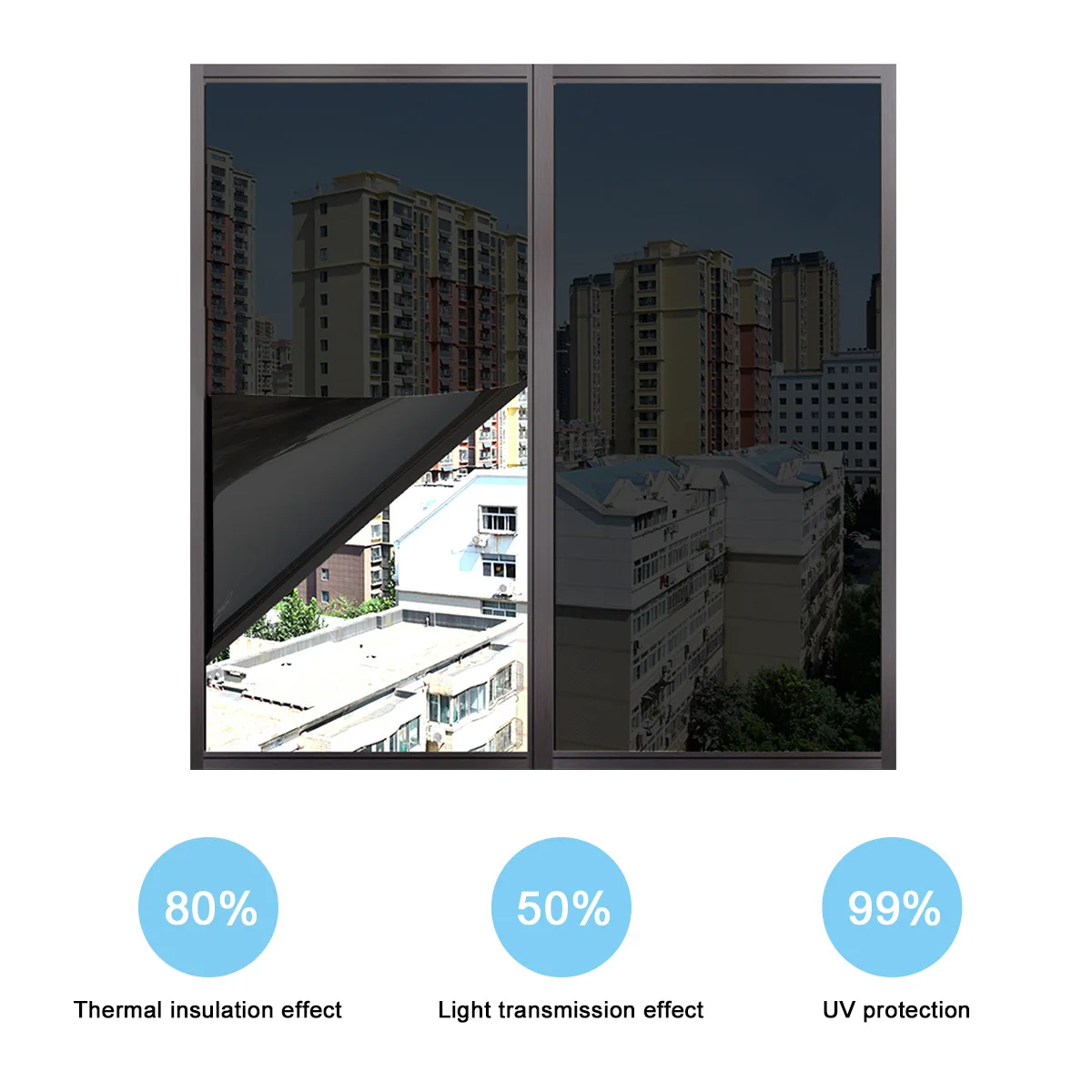 1 pc 50X200Cm Sun Shade Heat Insulation Window Film Uv Protection Light Filtering Anti-Glare Sticker For Home Office Commercial
1 pc 50X200Cm Sun Shade Heat Insulation Window Film Uv Protection Light Filtering Anti-Glare Sticker For Home Office Commercial