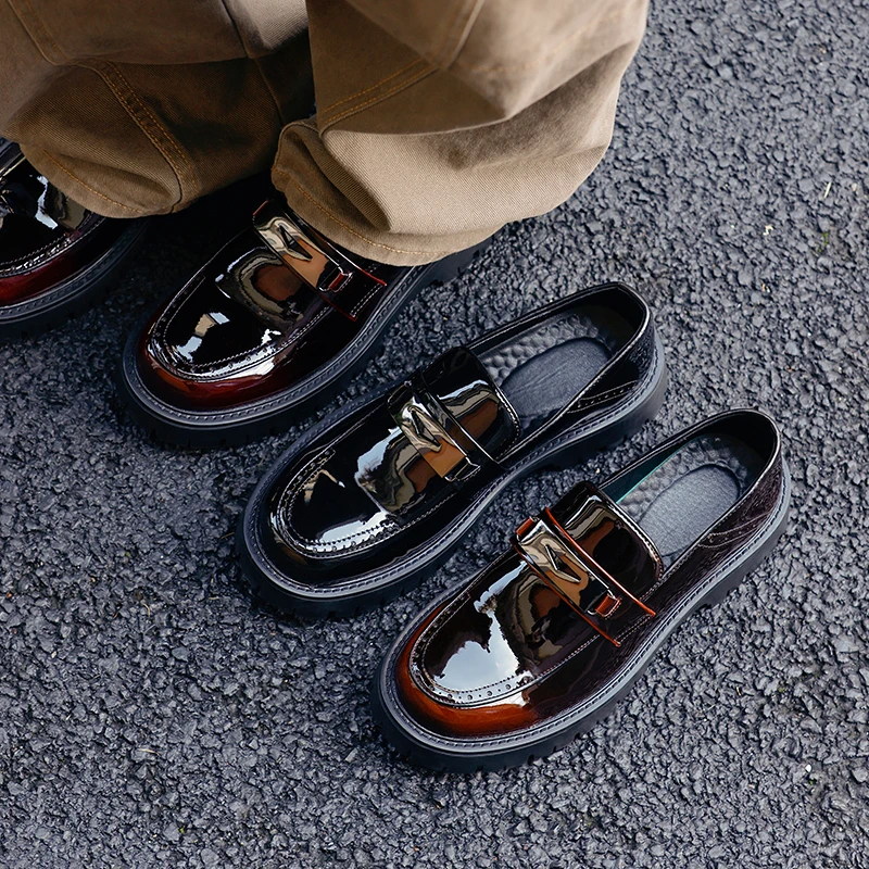 Classic Men Thick-soled Loafers Black-brown Color British Casual Comfortable Fashionable Elegant Leather Shoes Gentleman's Shoes
Classic Men Thick-soled Loafers Black-brown Color British Casual Comfortable Fashionable Elegant Leather Shoes Gentleman's Shoes