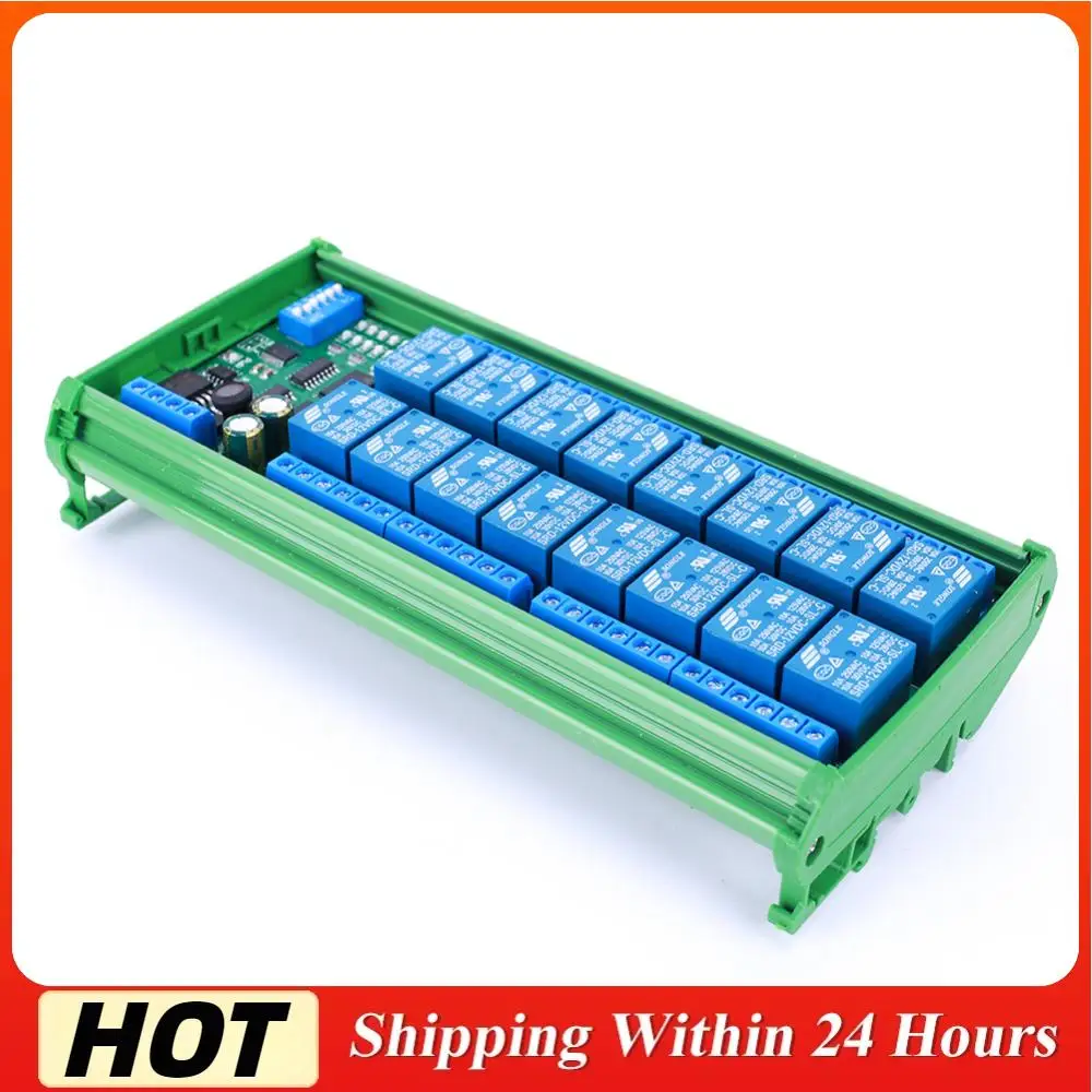 16 Channel DC 12V RS485 Relay Board RS485 Relay Module Switch Module for PLC PTZ Camera Motor LED
16 Channel DC 12V RS485 Relay Board RS485 Relay Module Switch Module for PLC PTZ Camera Motor LED