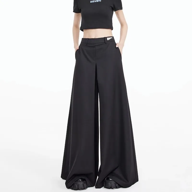 WCFCX STUDIO Casual Comfortable High-Quality Women Pants Black Fashion Baggy Design Wide-Leg Pants Mom Summer Trousers
WCFCX STUDIO Casual Comfortable High-Quality Women Pants Black Fashion Baggy Design Wide-Leg Pants Mom Summer Trousers