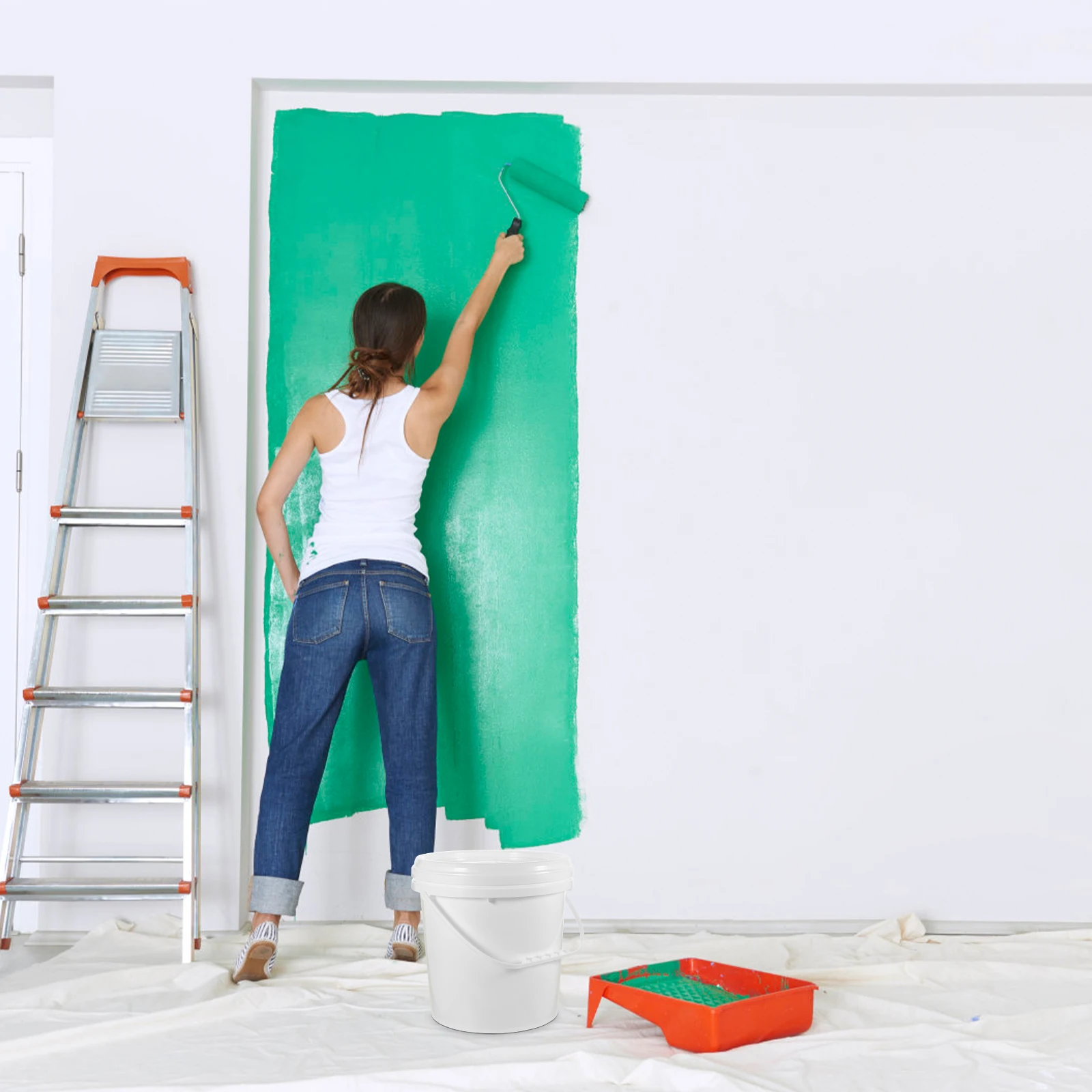 2.2 Gallon White ABS Paint Bucket 10L Containers with Lid for Water Oil Storage Round Painting Favor Empty
2.2 Gallon White ABS Paint Bucket 10L Containers with Lid for Water Oil Storage Round Painting Favor Empty