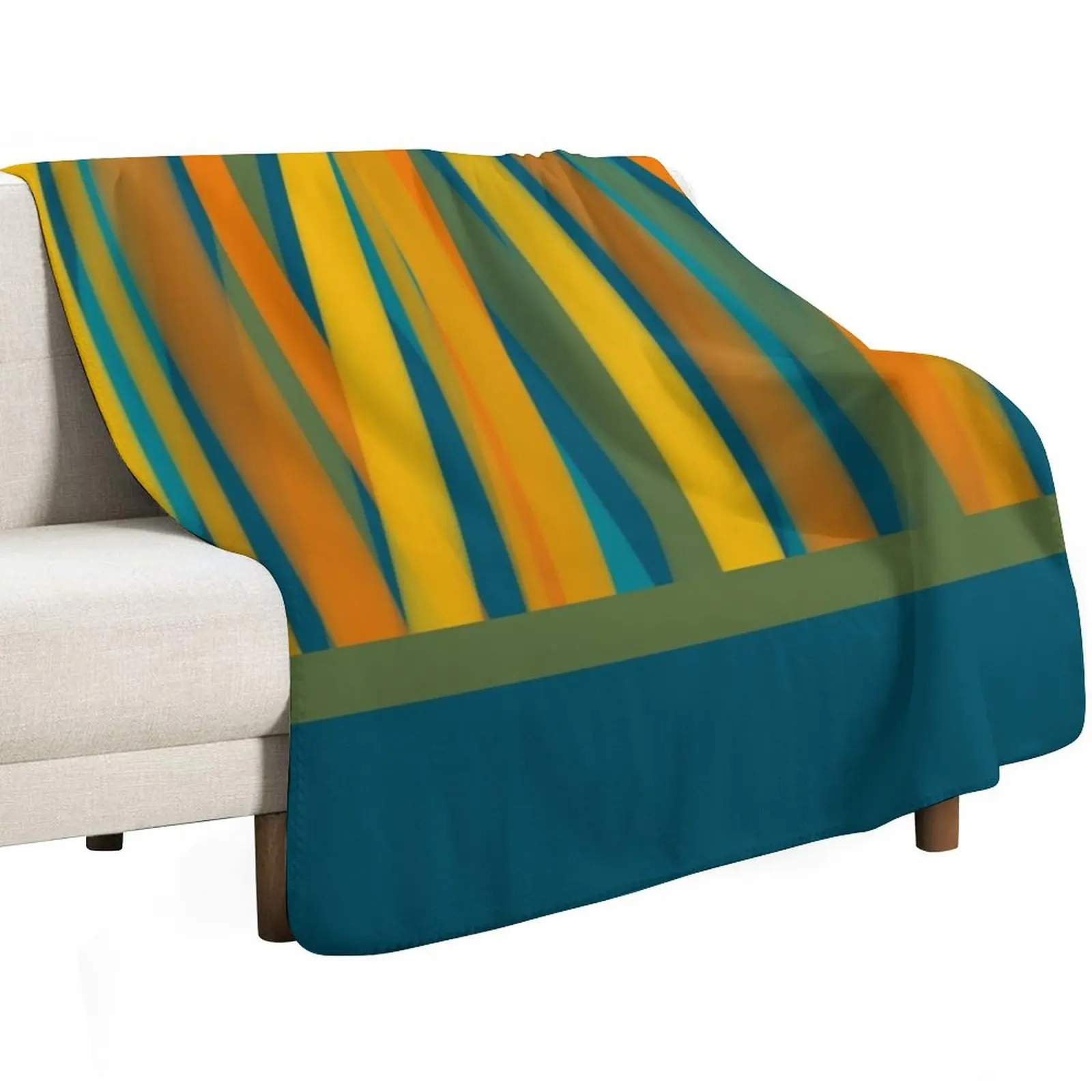 Ribbon Stripe Lined Cuff Color Block Pattern in Moroccan Blue, Mustard, Orange, Teal, and Green Throw Blanket Soft Blankets
Ribbon Stripe Lined Cuff Color Block Pattern in Moroccan Blue, Mustard, Orange, Teal, and Green Throw Blanket Soft Blankets