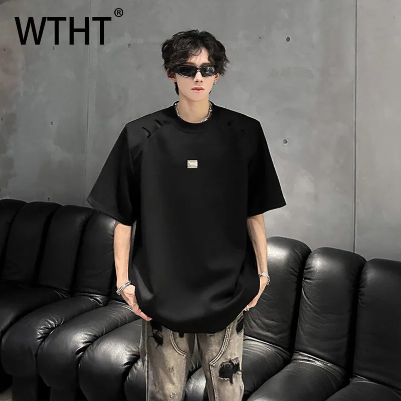 WTHT Trendy 2025 Summer Men's Shoulder Pads Hole Design Casual T-shirts Fashion American Style Short Sleeves Tops Male 2A0800
WTHT Trendy 2025 Summer Men's Shoulder Pads Hole Design Casual T-shirts Fashion American Style Short Sleeves Tops Male 2A0800