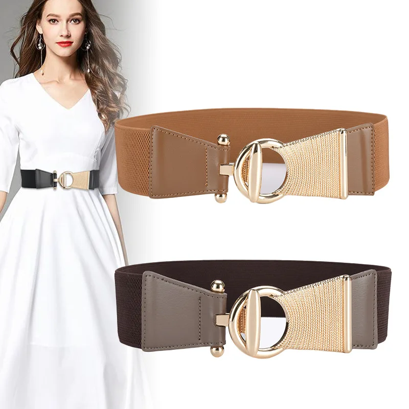Wide Elastic Waist Belt Ladies Retro Fashion Cinch Stretchy Stylish Genuine Leather High Quality Belt Dress Waistband for Women
Wide Elastic Waist Belt Ladies Retro Fashion Cinch Stretchy Stylish Genuine Leather High Quality Belt Dress Waistband for Women