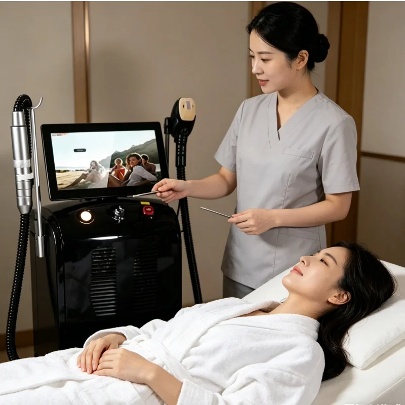 2026 2-in-1 Diode Ice Titanium Laser Hair Removal Machine 4000W 755 808 940 1064nm Body Hair Removal with 4 Wavelength Options
2026 2-in-1 Diode Ice Titanium Laser Hair Removal Machine 4000W 755 808 940 1064nm Body Hair Removal with 4 Wavelength Options