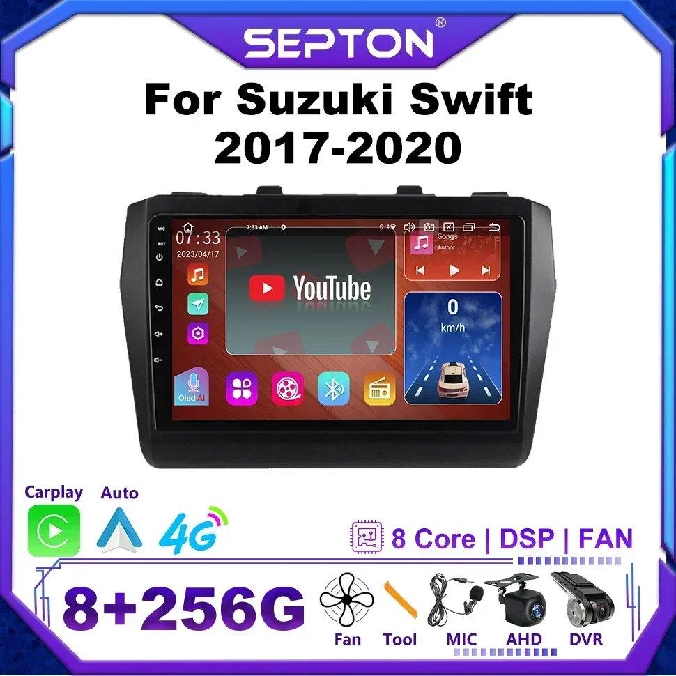 SEPTON Android 2Din Car Radio for Suzuki Swift 2017-2020 BT GPS 4G WIFI Wireless CarPlay Head Unite Car Radio Multimedia Player
SEPTON Android 2Din Car Radio for Suzuki Swift 2017-2020 BT GPS 4G WIFI Wireless CarPlay Head Unite Car Radio Multimedia Player