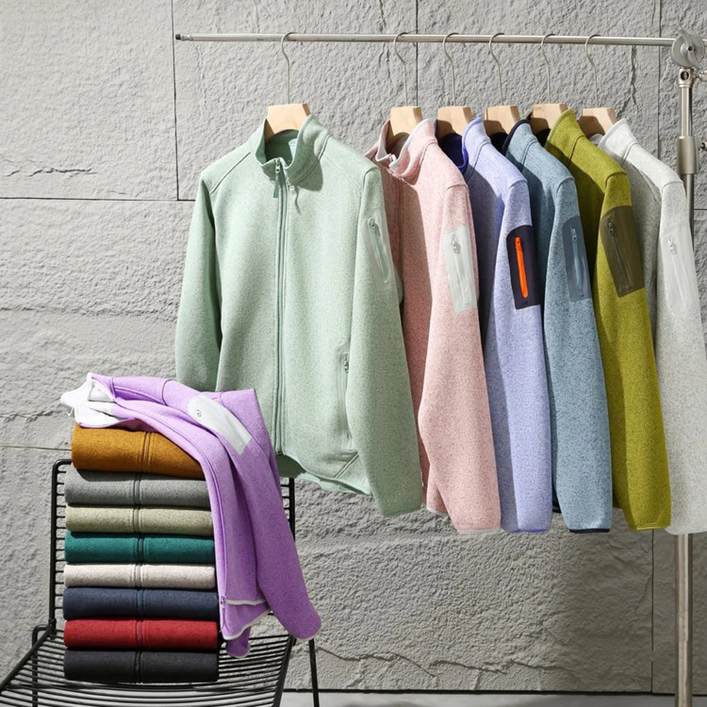 ex Outdoor Lightweight Fce Jaet Autumn Winter Stand Collar Open Cardigan Warmth Inner ket Knitted Polyester Fiber
ex Outdoor Lightweight Fce Jaet Autumn Winter Stand Collar Open Cardigan Warmth Inner ket Knitted Polyester Fiber