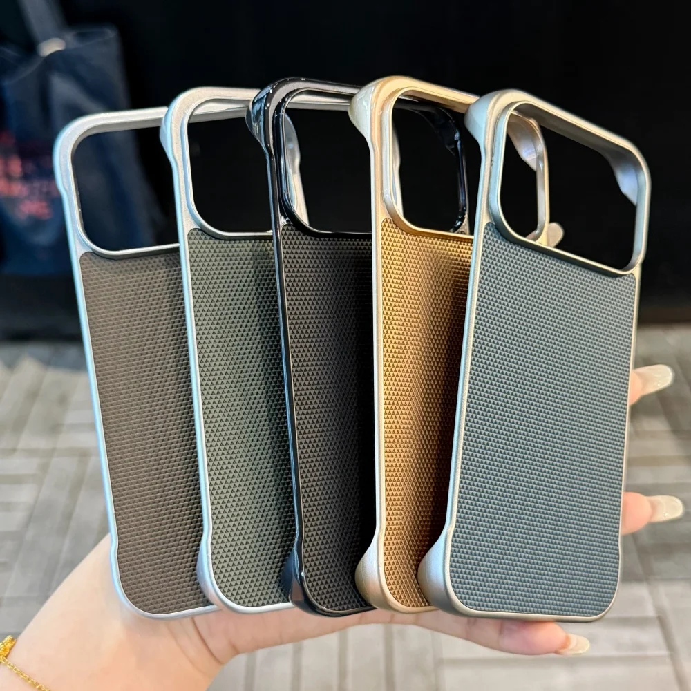 Frameless Cooling Technology Woven Texture Phone Case For iPhone 17 16 15 14 12 Pro Max Business Shockproof Hard PC Back Cover
Frameless Cooling Technology Woven Texture Phone Case For iPhone 17 16 15 14 12 Pro Max Business Shockproof Hard PC Back Cover