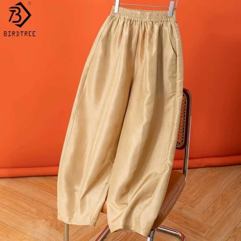 Birdtree, 100% Real Silk Casual Pants, With Pocket, Women's Dupioni Silk Harem Trousers, Elastic Waist, 2026 Summer New P66227JF
Birdtree, 100% Real Silk Casual Pants, With Pocket, Women's Dupioni Silk Harem Trousers, Elastic Waist, 2026 Summer New P66227JF