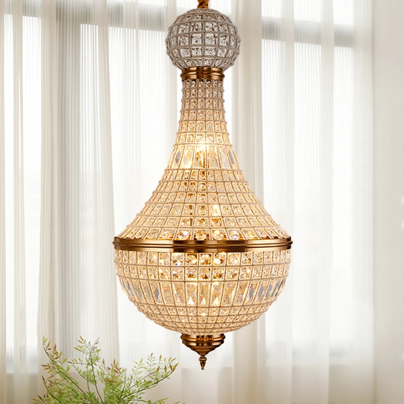 Vintage Staircase Crystal Chandelier American-Style Living Room Lighting Designer High-End Villa Entrance Decor Handcrafted Lamp
Vintage Staircase Crystal Chandelier American-Style Living Room Lighting Designer High-End Villa Entrance Decor Handcrafted Lamp