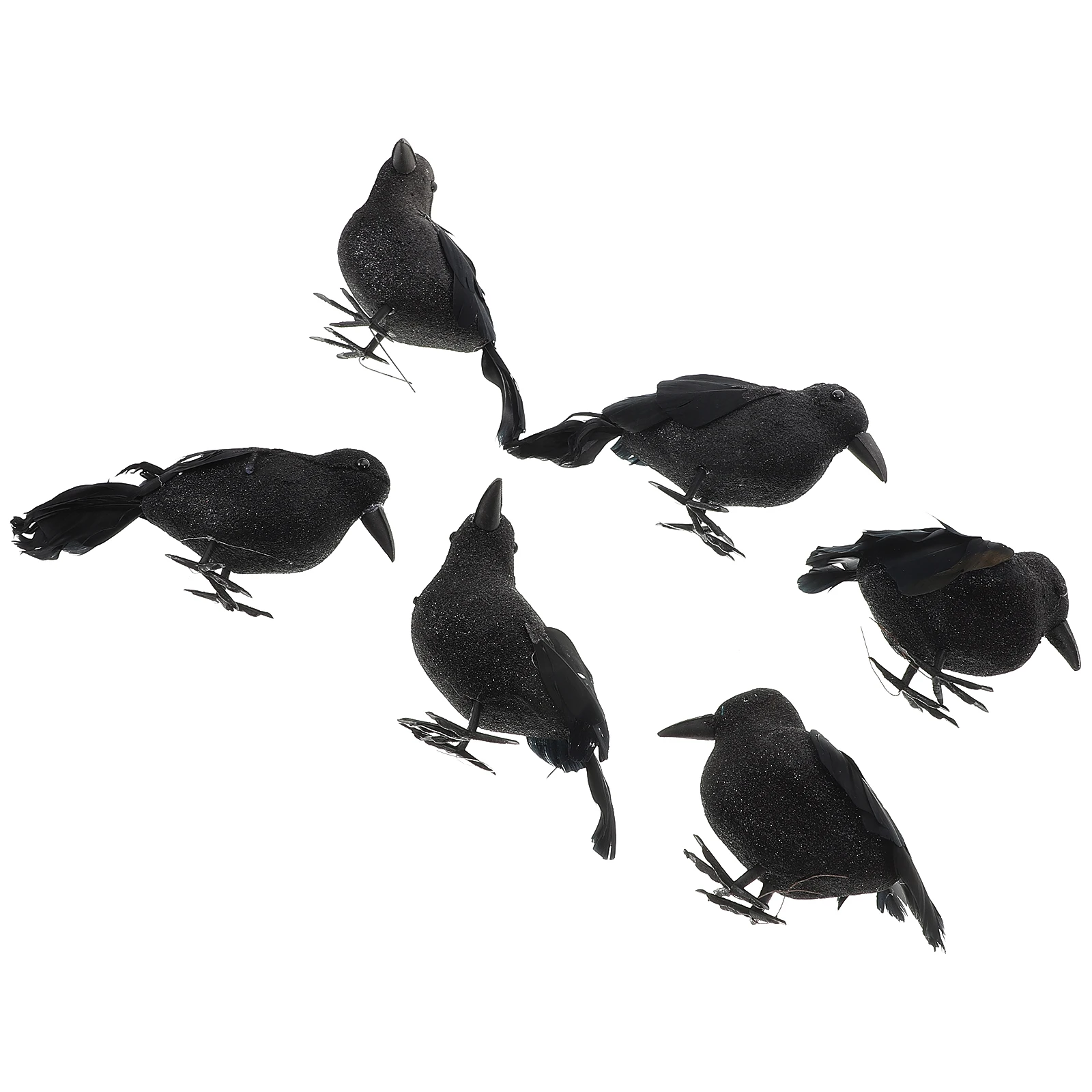 6pcs Crow Ornament Black Bird Decorations Stuffed Animal Fake Halloween Crows Decoration Festive Occasions Spooky
6pcs Crow Ornament Black Bird Decorations Stuffed Animal Fake Halloween Crows Decoration Festive Occasions Spooky