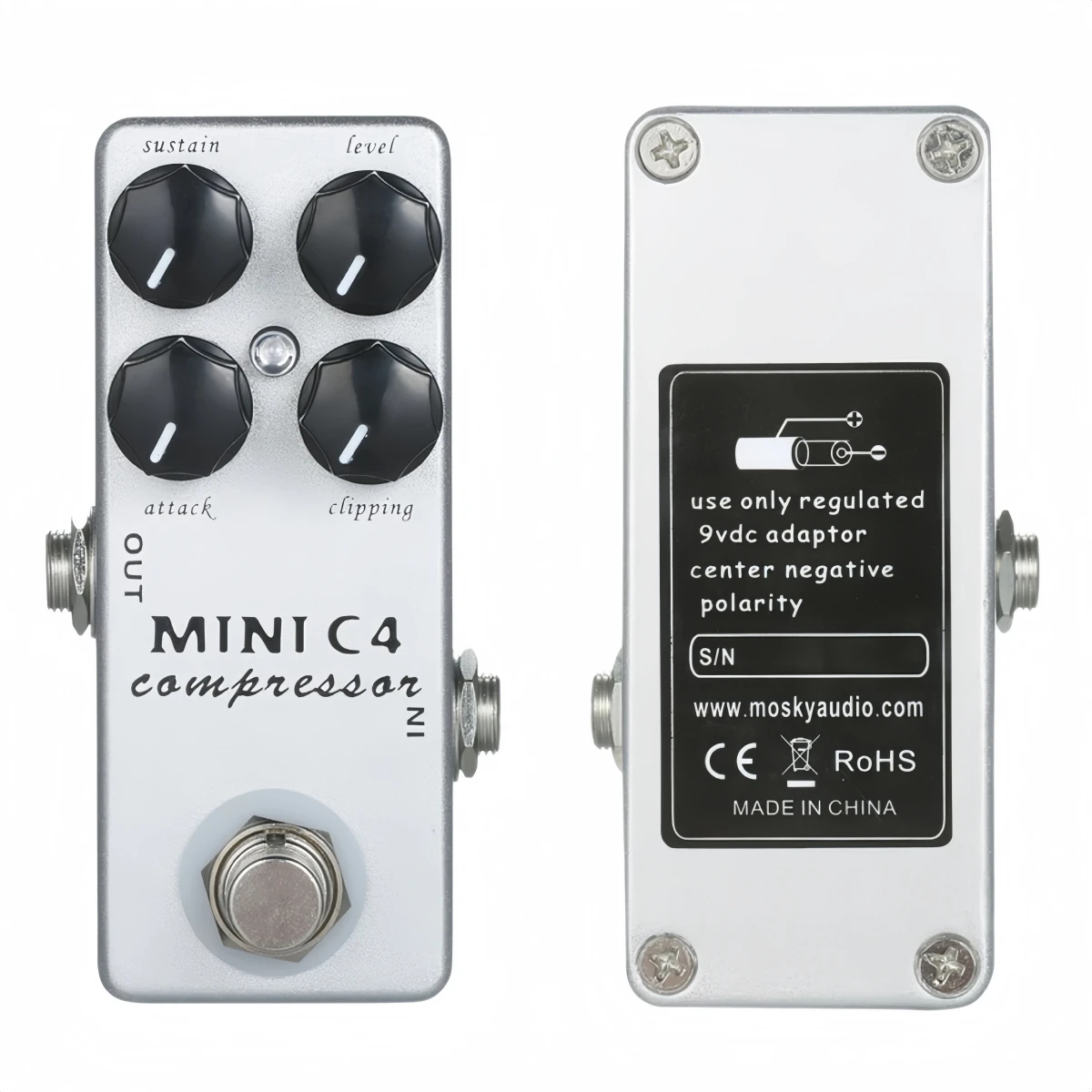 Mosky MINI C4 Compressor Effect Pedal True Bypass Mini Size Metal Shell for Electric Guitar Bass Musician Performance Rig
Mosky MINI C4 Compressor Effect Pedal True Bypass Mini Size Metal Shell for Electric Guitar Bass Musician Performance Rig
