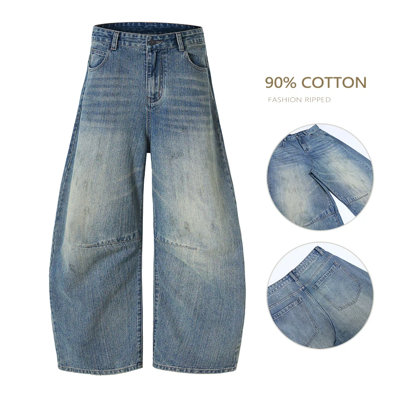 Vintage Baggy Men's Jeans Y2K Pants Autumn New American Hip Hop Streetwear Cotton Loose Wide Legs Denim Trousers Oversize
Vintage Baggy Men's Jeans Y2K Pants Autumn New American Hip Hop Streetwear Cotton Loose Wide Legs Denim Trousers Oversize