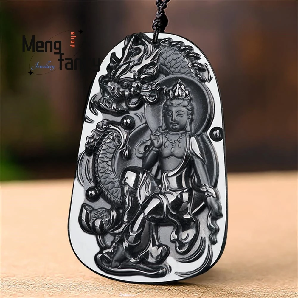 Natural A-goods Jadeite Ink Cui Descending Dragon Goddess of Mercy Dragon Jade Pendant Exquisite Handicraft Fashion Fine Jewelry
Natural A-goods Jadeite Ink Cui Descending Dragon Goddess of Mercy Dragon Jade Pendant Exquisite Handicraft Fashion Fine Jewelry