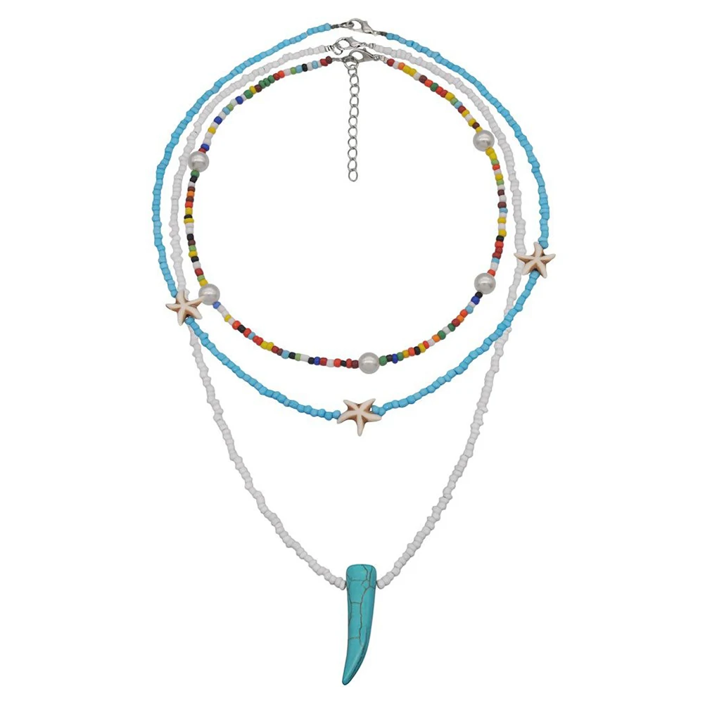Colorful Bead Necklace 3 Layered Clavicle Chain Women Long Pearl Vintage Accessories Safe Durable Skin Friendly Necklace
Colorful Bead Necklace 3 Layered Clavicle Chain Women Long Pearl Vintage Accessories Safe Durable Skin Friendly Necklace
