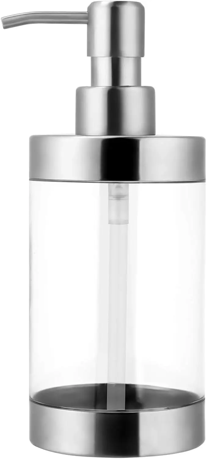 Stainless Steel Soap Dispenser, 10oz/300ml Shatterproof Leakproof Hand Pump for Kitchen Bathroom
Stainless Steel Soap Dispenser, 10oz/300ml Shatterproof Leakproof Hand Pump for Kitchen Bathroom