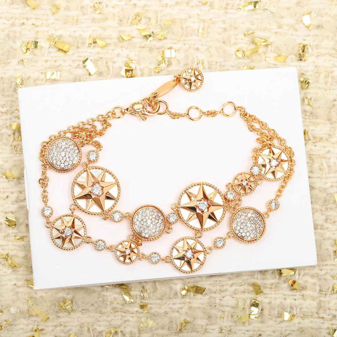 Изящный двухслойный браслет из серебра 925 пробы, розовое золото, звезда, розовый драгоценный камень, роскошный женский бутик ювелирных изделий высшего качества
Изящный двухслойный браслет из серебра 925 пробы, розовое золото, звезда, розовый драгоценный камень, роскошный женский бутик ювелирных изделий высшего качества