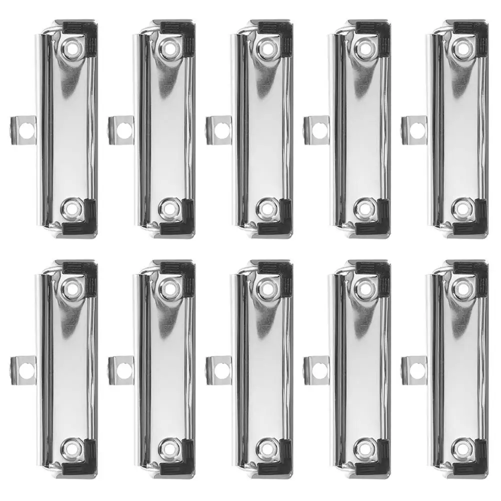 10pcs Metal Clipboard Clips 10cm Hardware Rubber Feet Documents Files Photos Notes Index School Office Kitchen Wall Mount
10pcs Metal Clipboard Clips 10cm Hardware Rubber Feet Documents Files Photos Notes Index School Office Kitchen Wall Mount