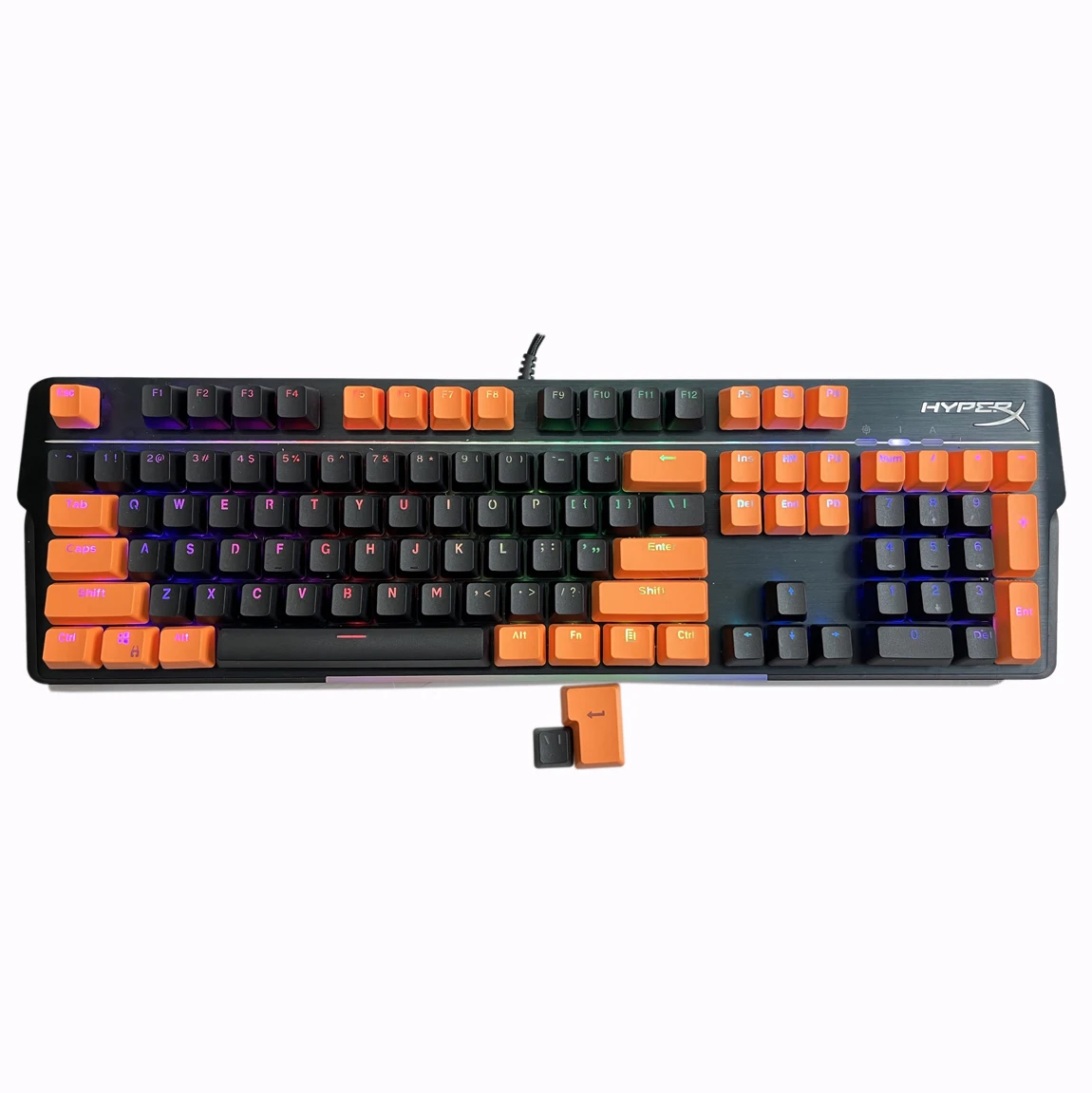 Two-color mechanical keycap BPT translucent keyboard cap black and orange suitable for 106 keys 87 keys 61 keys
Two-color mechanical keycap BPT translucent keyboard cap black and orange suitable for 106 keys 87 keys 61 keys