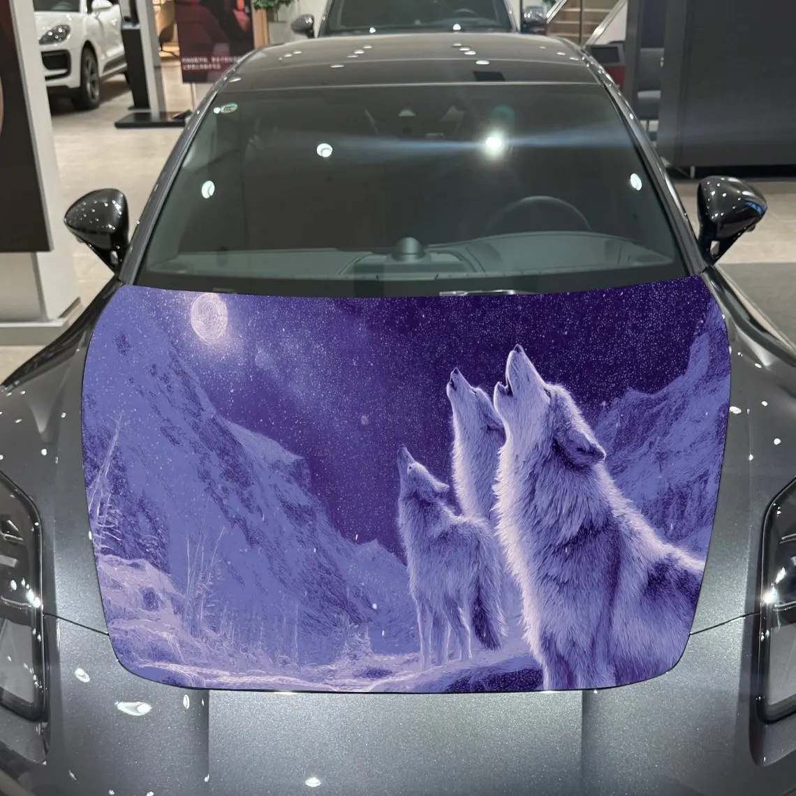 Purple Wolf Trio Brave Exploration PVC Car Hood Wraps, Self-Adhesive Waterproof Car Bonnet Decal Sticker, Car Decoration Protect
Purple Wolf Trio Brave Exploration PVC Car Hood Wraps, Self-Adhesive Waterproof Car Bonnet Decal Sticker, Car Decoration Protect