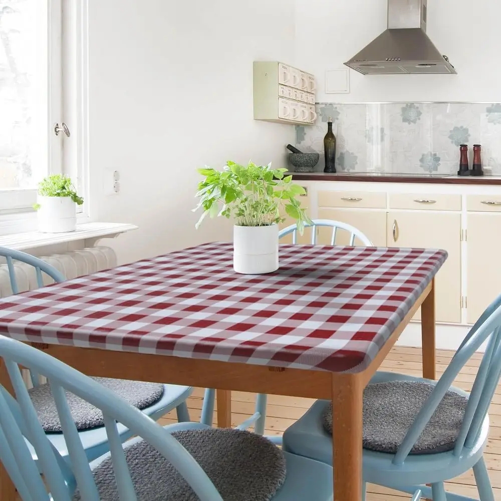 Elastic-Edged Vinyl Tablecloth, 36x60, Lined, Waterproof, Easy Clean, Checkered Pattern
Elastic-Edged Vinyl Tablecloth, 36x60, Lined, Waterproof, Easy Clean, Checkered Pattern