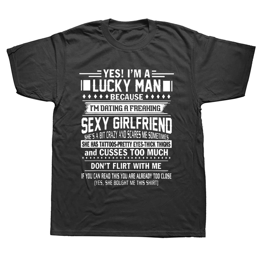 I'm A Lucky Man Because Dating A Sexy Girlfriend T Shirts Graphic Cotton Streetwear Short Sleeve Birthday Gifts T-shirtF
I'm A Lucky Man Because Dating A Sexy Girlfriend T Shirts Graphic Cotton Streetwear Short Sleeve Birthday Gifts T-shirtF