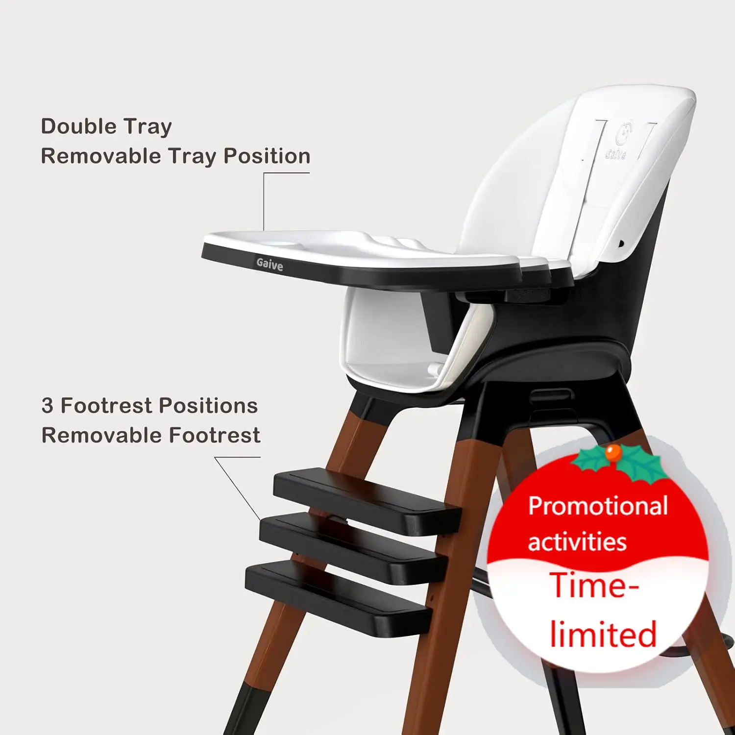 GAIVE 8 in 1 Convertible Wooden High Chair, Adjustable Baby High Chair for Babies and Toddlers with Tray, Easy to Clean, Grow wi
GAIVE 8 in 1 Convertible Wooden High Chair, Adjustable Baby High Chair for Babies and Toddlers with Tray, Easy to Clean, Grow wi
