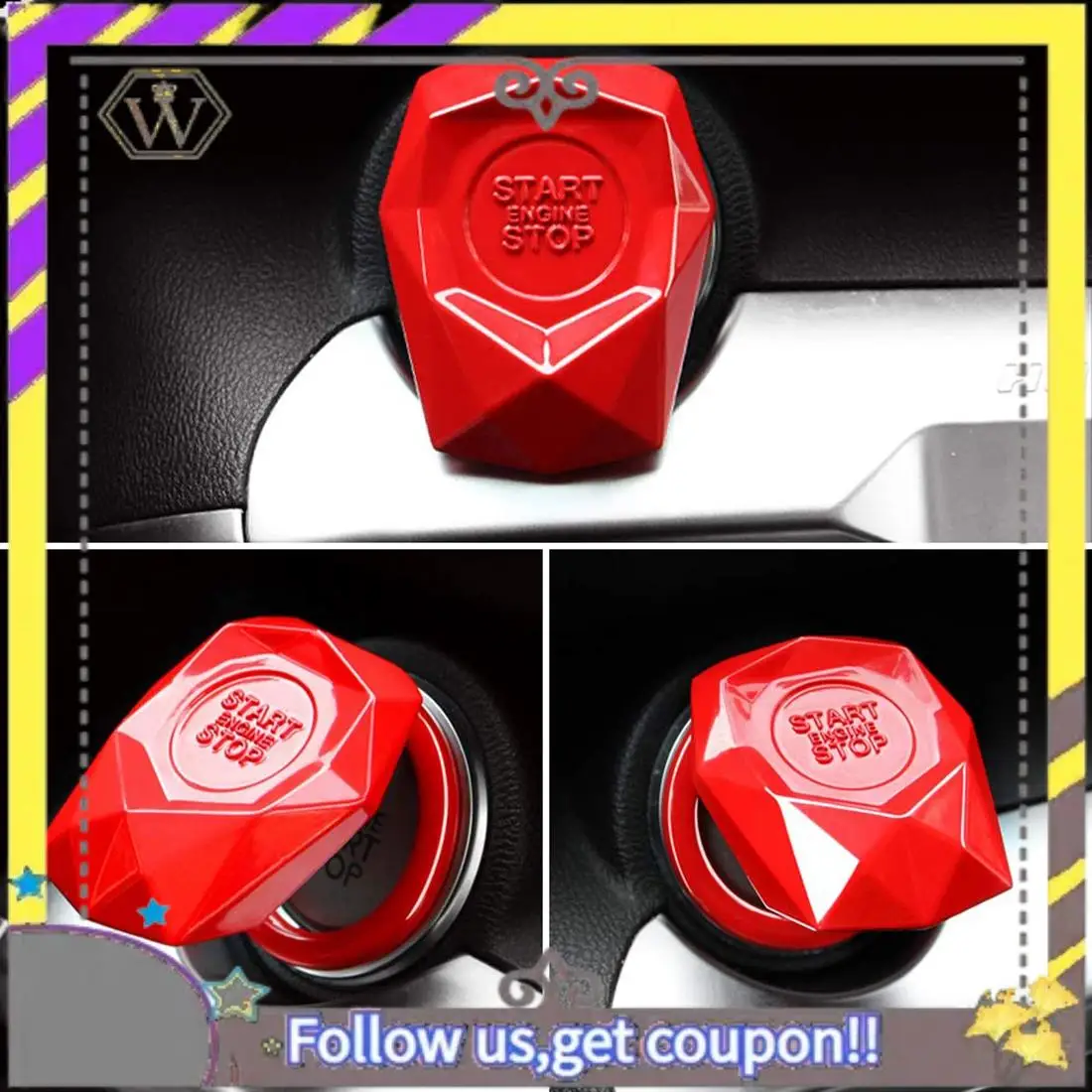 ABXV-Car Engine Start Stop Button Cover Trim Push Button Switch Interior Accessories Car Decorative Start Stop Button Caps
ABXV-Car Engine Start Stop Button Cover Trim Push Button Switch Interior Accessories Car Decorative Start Stop Button Caps