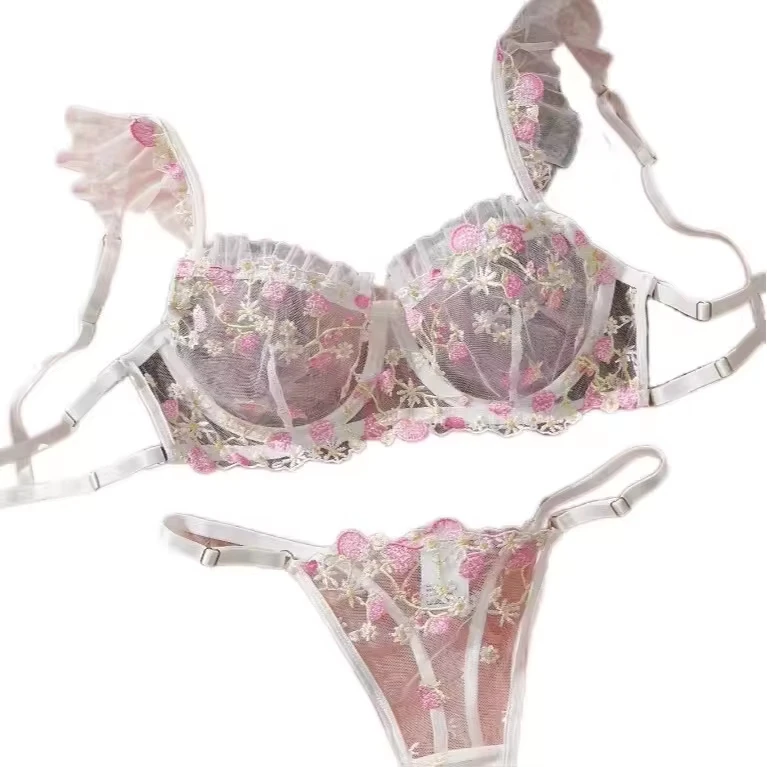 New French Strawberry Embroidery Mesh Bra Lingerie Sets Erotic Suits For Women Hot Caliente Lady Female Outfit Sexy Lingerie Set
New French Strawberry Embroidery Mesh Bra Lingerie Sets Erotic Suits For Women Hot Caliente Lady Female Outfit Sexy Lingerie Set