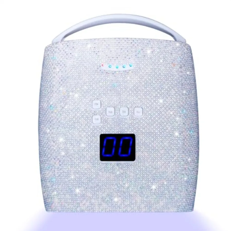 48W Cordless UV LED Nail Lamp, Rechargeable Gel Nail Dryer with Handle Nail Art Manicure Tools for Home and Salon Pearl Diamond
48W Cordless UV LED Nail Lamp, Rechargeable Gel Nail Dryer with Handle Nail Art Manicure Tools for Home and Salon Pearl Diamond