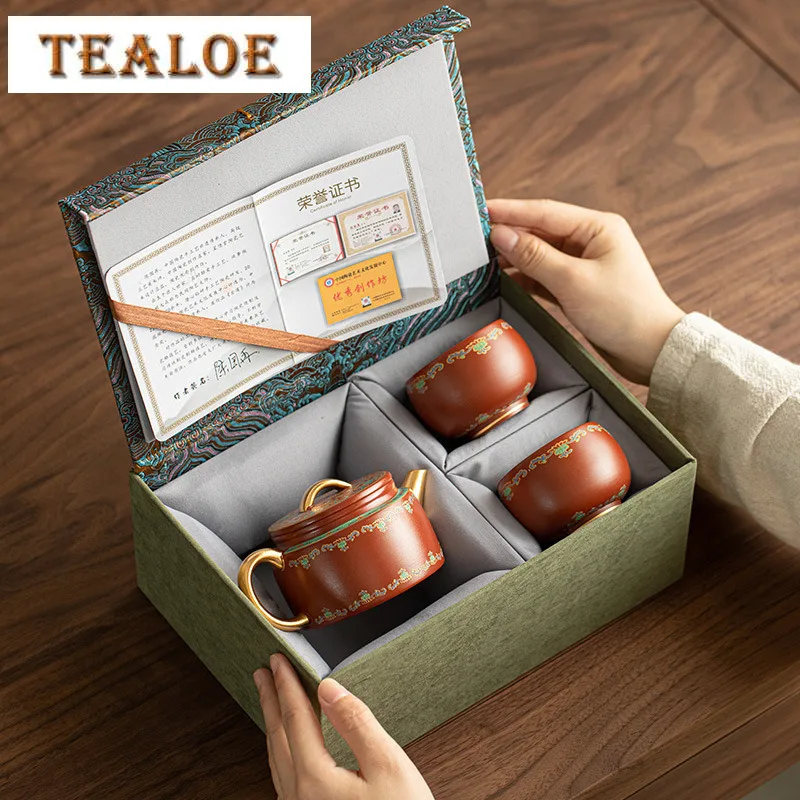 Purple Clay Handmade Xishi Pot Set Creative Dragon And Phoehix Tea Kit With Gift Box Gilding Tea Set 1 Pot 2 Cups Teaware Gifts
Purple Clay Handmade Xishi Pot Set Creative Dragon And Phoehix Tea Kit With Gift Box Gilding Tea Set 1 Pot 2 Cups Teaware Gifts