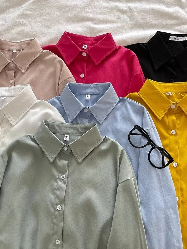 Retro Pure Color Long Sleeve Shirt Spring Autumn Unisex Open Cardigan Design Loose Versatile Outerwear Women's Fashion
Retro Pure Color Long Sleeve Shirt Spring Autumn Unisex Open Cardigan Design Loose Versatile Outerwear Women's Fashion