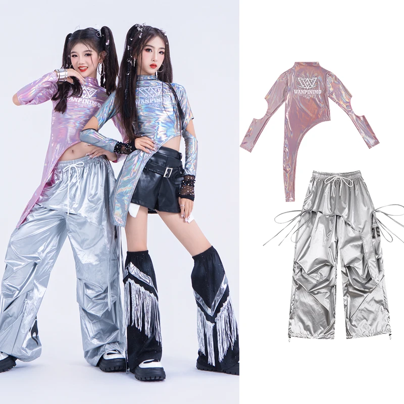 2025 Children Ballroom Hip Hop Dance Costumes For Kids Bright Tops Loose Pants Streetwear Jazz Performance Stage Clothes XH3889
2025 Children Ballroom Hip Hop Dance Costumes For Kids Bright Tops Loose Pants Streetwear Jazz Performance Stage Clothes XH3889