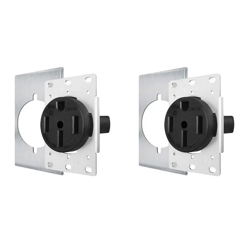 2X NEMA14-50 Outlet By Industrial Grade For Even Safer,No Overheating Or Melting, EV Charging 50Amp 125/250V Receptacle
2X NEMA14-50 Outlet By Industrial Grade For Even Safer,No Overheating Or Melting, EV Charging 50Amp 125/250V Receptacle