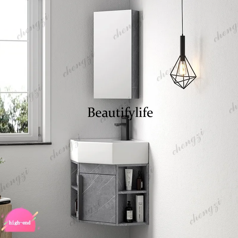 R134 Triangular wash basin cabinet combined bathroom small apartment PVC bathroom cabinet corner washbasin wall corner washstand
R134 Triangular wash basin cabinet combined bathroom small apartment PVC bathroom cabinet corner washbasin wall corner washstand