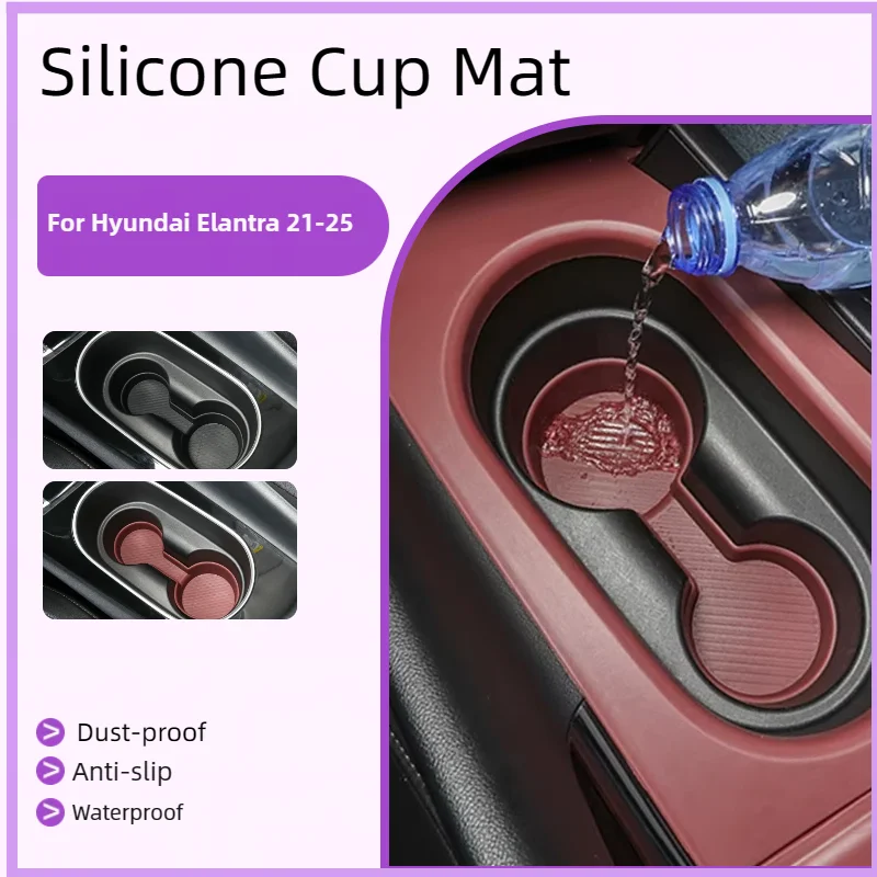 Red Silicone Cup Holder Liner for Hyundai Elantra 2021-2025 - Anti-Slip Center Console Mat, Car Interior Accessories
Red Silicone Cup Holder Liner for Hyundai Elantra 2021-2025 - Anti-Slip Center Console Mat, Car Interior Accessories