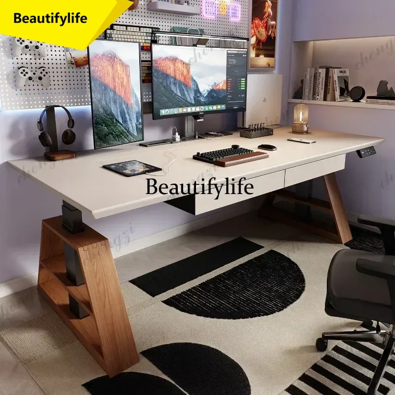 A17 Modern Designed Electric Height-Adjustable Desk Standing Computer Desk Workbench Khaki Home Office Furniture
A17 Modern Designed Electric Height-Adjustable Desk Standing Computer Desk Workbench Khaki Home Office Furniture
