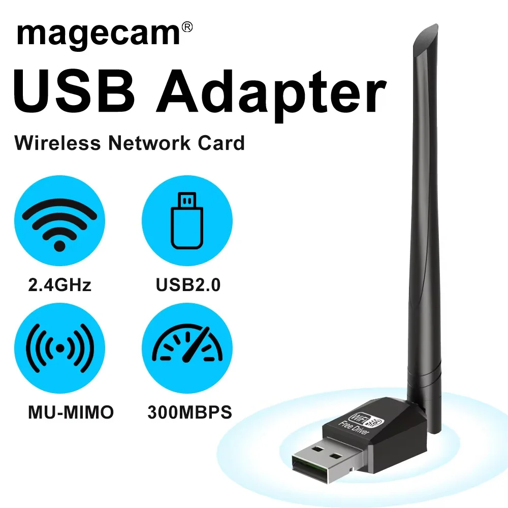 Magecam 300 Мбит/с Wi-Fi6 USB-адаптер 2,4 ГГц Антенна сетевой карты Wi-Fi6 USB-ключ Беспроводной Wi-Fi-приемник для ПК Драйвер ноутбука
Magecam 300 Мбит/с Wi-Fi6 USB-адаптер 2,4 ГГц Антенна сетевой карты Wi-Fi6 USB-ключ Беспроводной Wi-Fi-приемник для ПК Драйвер ноутбука