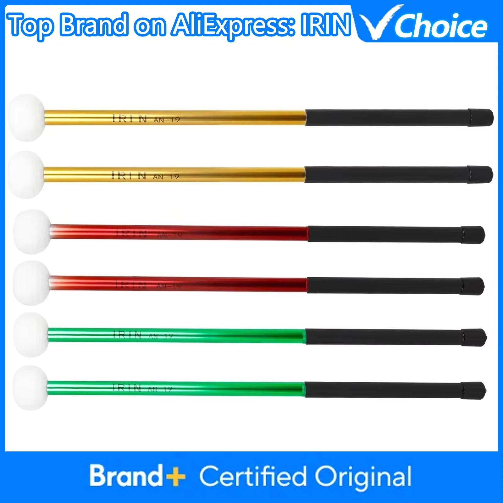 Барабанные палочки IRIN для тимпанов AN-19 с противоскользящей ручкой и войлочной головкой для музыкальных коллективов, аксессуары для перкуссии
Барабанные палочки IRIN для тимпанов AN-19 с противоскользящей ручкой и войлочной головкой для музыкальных коллективов, аксессуары для перкуссии