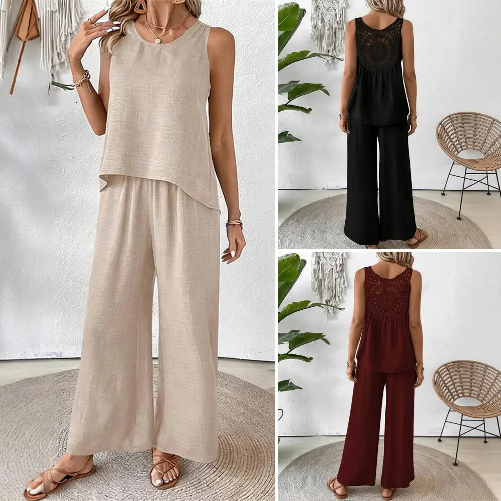 Solid Color Casual Loose Pants Sets For Women 2025 Elegant Summer Women's Two Pieces Suit Full Trouser Set Female Outfit Clothes
Solid Color Casual Loose Pants Sets For Women 2025 Elegant Summer Women's Two Pieces Suit Full Trouser Set Female Outfit Clothes