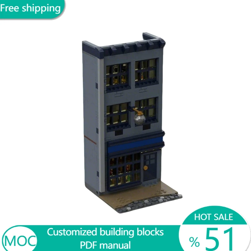 522 PCS Urban Street Wiseacres wisarding equipment MOC Customize Modular Building Block Educational DIY Boys Festival Toy Gift
522 PCS Urban Street Wiseacres wisarding equipment MOC Customize Modular Building Block Educational DIY Boys Festival Toy Gift