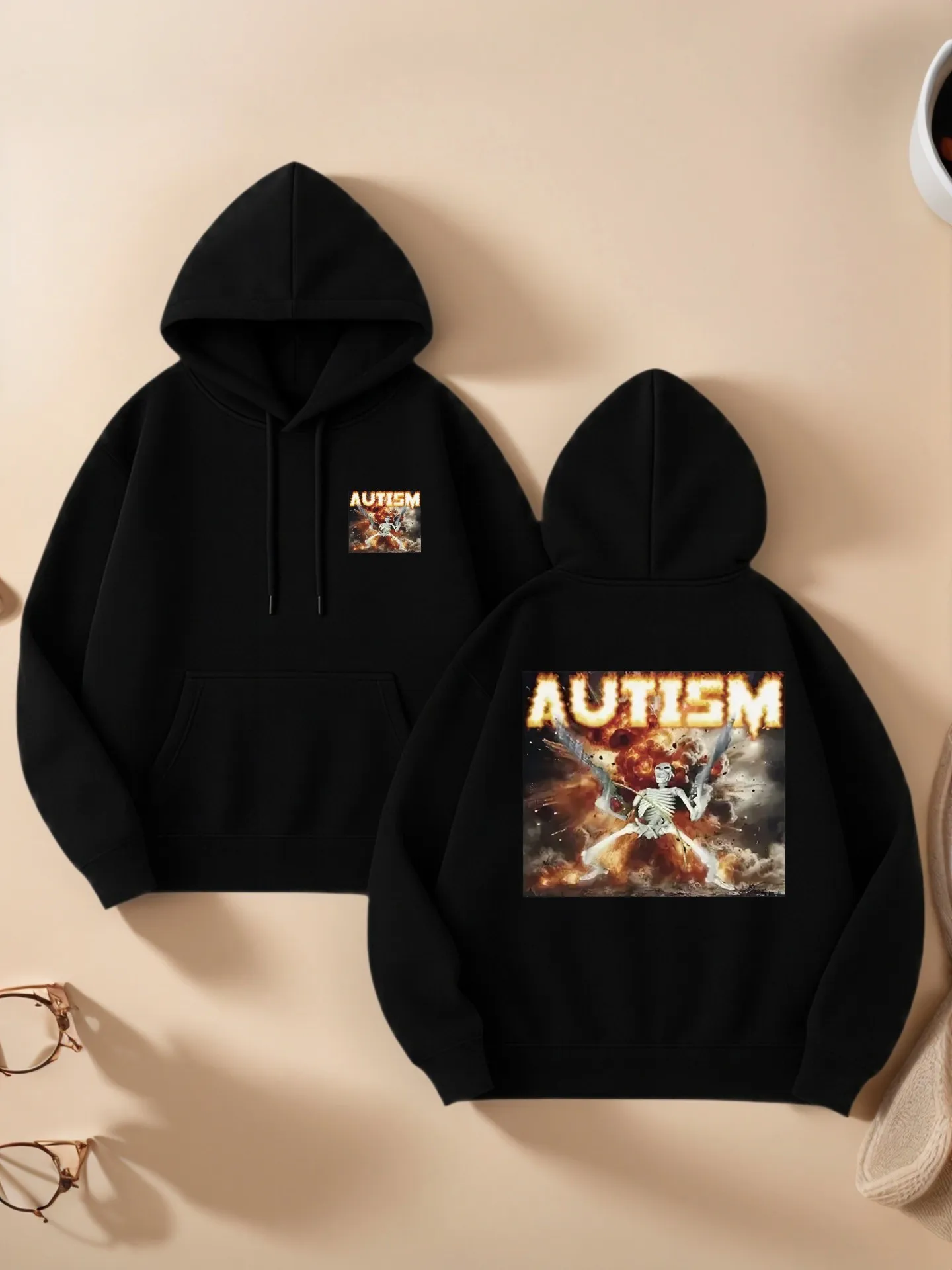 Graphic Hoodie, Autism - Themed Print, Streetwear Style, Cotton Blend, Casual Everyday Wear, For Men
Graphic Hoodie, Autism - Themed Print, Streetwear Style, Cotton Blend, Casual Everyday Wear, For Men