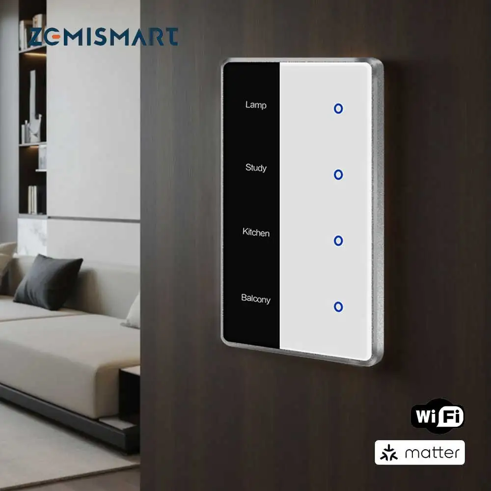 Zemismart Matter WIFi США DIY переключатель имени с поддержкой экрана дисплея Homekit Google Home Smartthings управление домашним помощником
Zemismart Matter WIFi США DIY переключатель имени с поддержкой экрана дисплея Homekit Google Home Smartthings управление домашним помощником