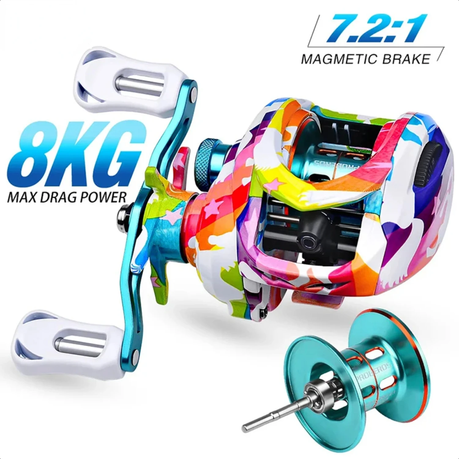 Ultra Light 5+1BB Brake System Baitcasting Fishing Reel with Gear Ratio 7.2:1 - Left/Right Handed for Precision Casting
Ultra Light 5+1BB Brake System Baitcasting Fishing Reel with Gear Ratio 7.2:1 - Left/Right Handed for Precision Casting
