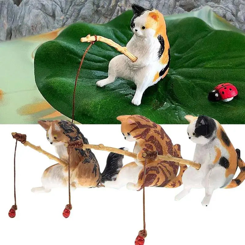 Miniature Cat Fishing Mini Cat Statue Decor Cat Fishing Toys Flexible Cat Staues Resin Art Sculpture Vivid Shape Fishing Decor
Miniature Cat Fishing Mini Cat Statue Decor Cat Fishing Toys Flexible Cat Staues Resin Art Sculpture Vivid Shape Fishing Decor
