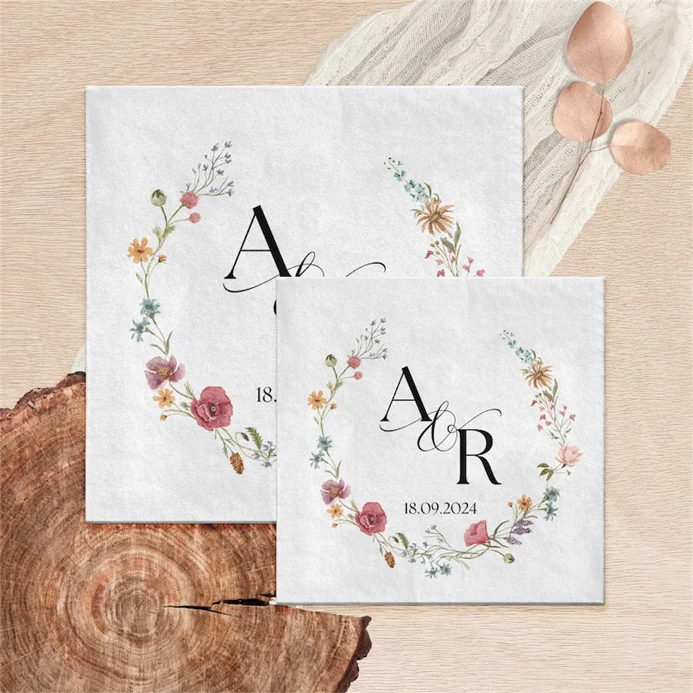 50pcs Custom Wildflower Napkins for Wedding, Engagement Party Anniversary,Rehearsal Dinner,Monogram Floral CocktailBeverage
50pcs Custom Wildflower Napkins for Wedding, Engagement Party Anniversary,Rehearsal Dinner,Monogram Floral CocktailBeverage