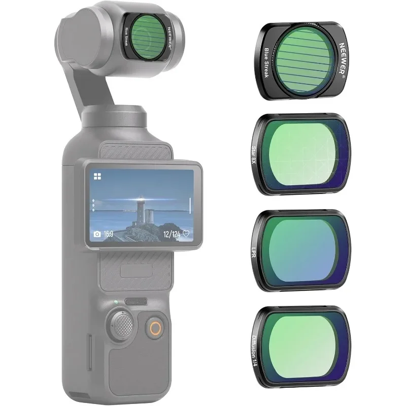 Magnetic Effect Filter Set for DJI OSMO Pocket3 4 Pack 8X Star/Blue Streak Anamorphic/Light Pollution
Magnetic Effect Filter Set for DJI OSMO Pocket3 4 Pack 8X Star/Blue Streak Anamorphic/Light Pollution